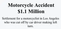 Motorcycle Accident $1.1 Million
