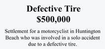 Defective Tire $500,000