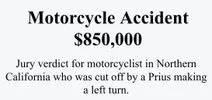 Motorcycle Accident $850,00