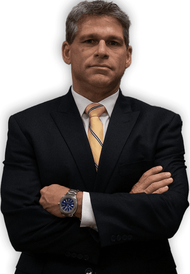 Businessman in suit with crossed arms